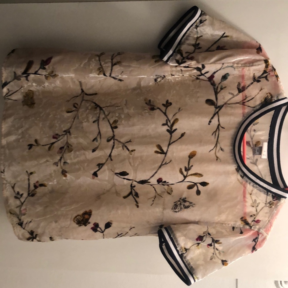 Sheer floral top